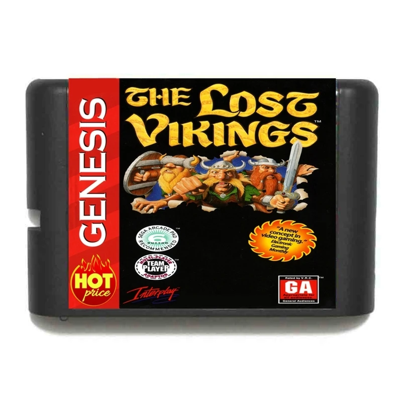 New Arrival The Lost Vikings 16bit MD Game Card For Sega Mega Drive For Genesis