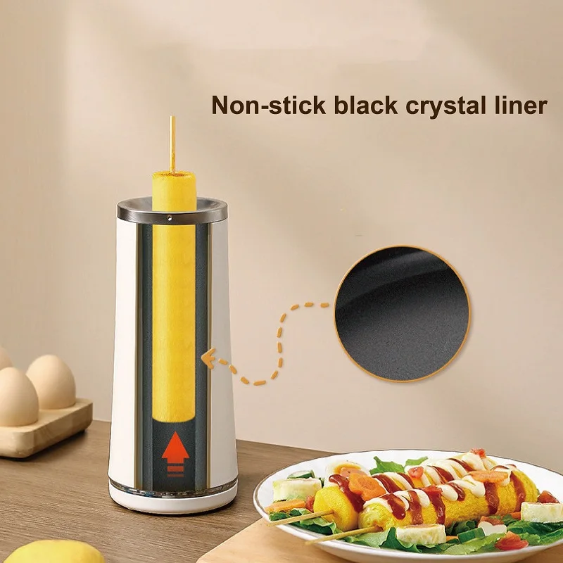 220V Auto Rising Egg Roll Machine Breakfast Machine Egg Steamer Electric Cooking Tool Egg Cup Omelette Portable Sausage Machine