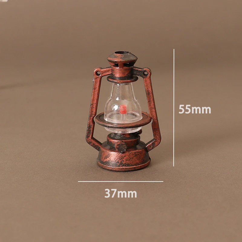 1:12 1:6 Scale Mini Kerosene Lantern Miniature Retro Oil Lamp Dollhouse Decor Accessories Scene Ornaments Pretend Play Toy