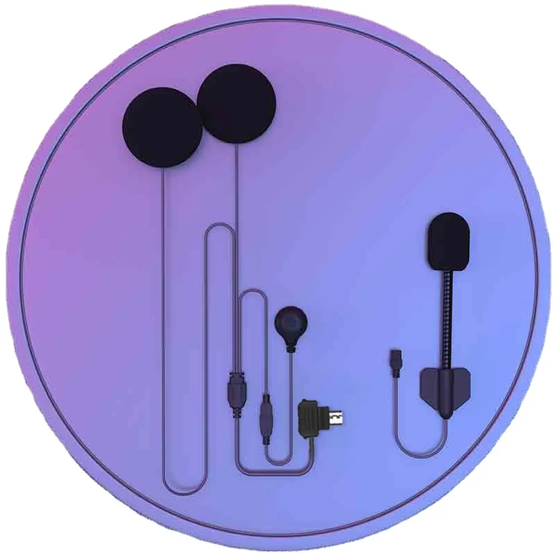 FreedConn CE FCC D7 Kit de Soquete de 5 Pinos para Música Hi-Res, Microfone e Fone de Ouvido para Intercomunicador de Capacete de Motocicleta