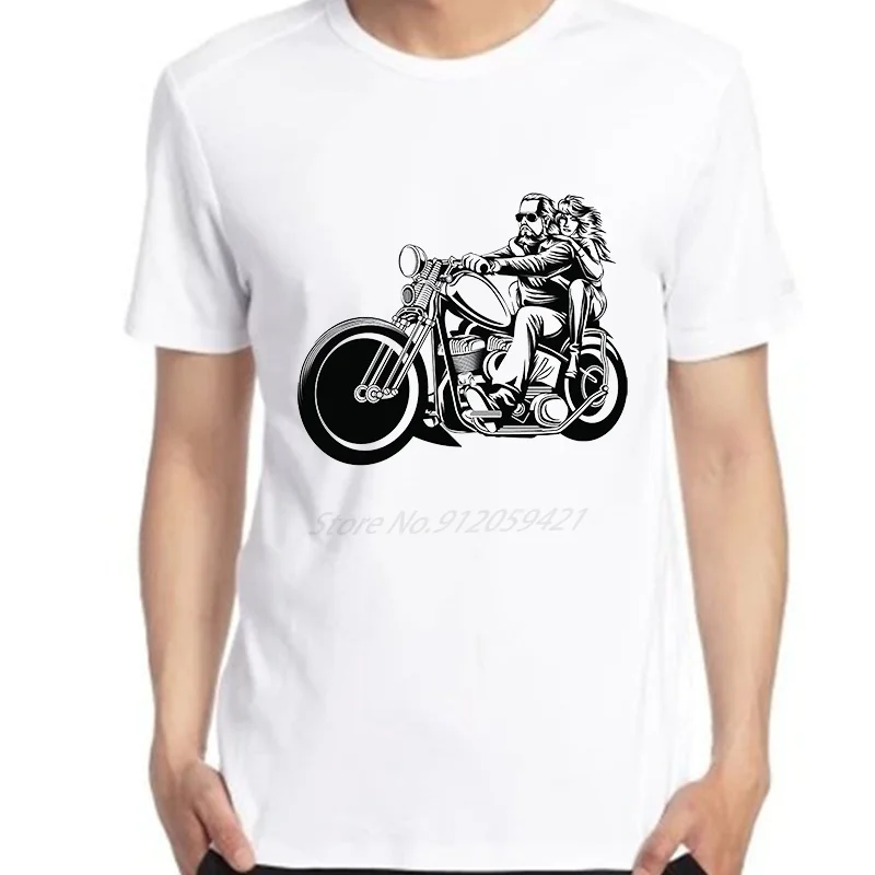 Summer Cotton T-Shirt Motorbike Bike Biker Diy Classic Graphic T Shirts Oversized Short Sleeve T-Shirts New Shirts And T-Shirts