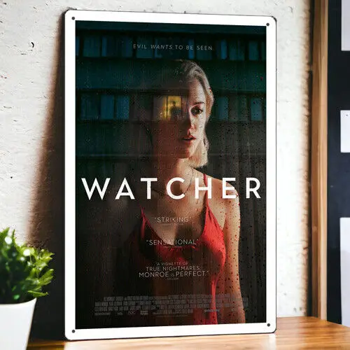 

Watcher (2022) Metal Movie Poster Tin Sign Plaque Film 8"x12"