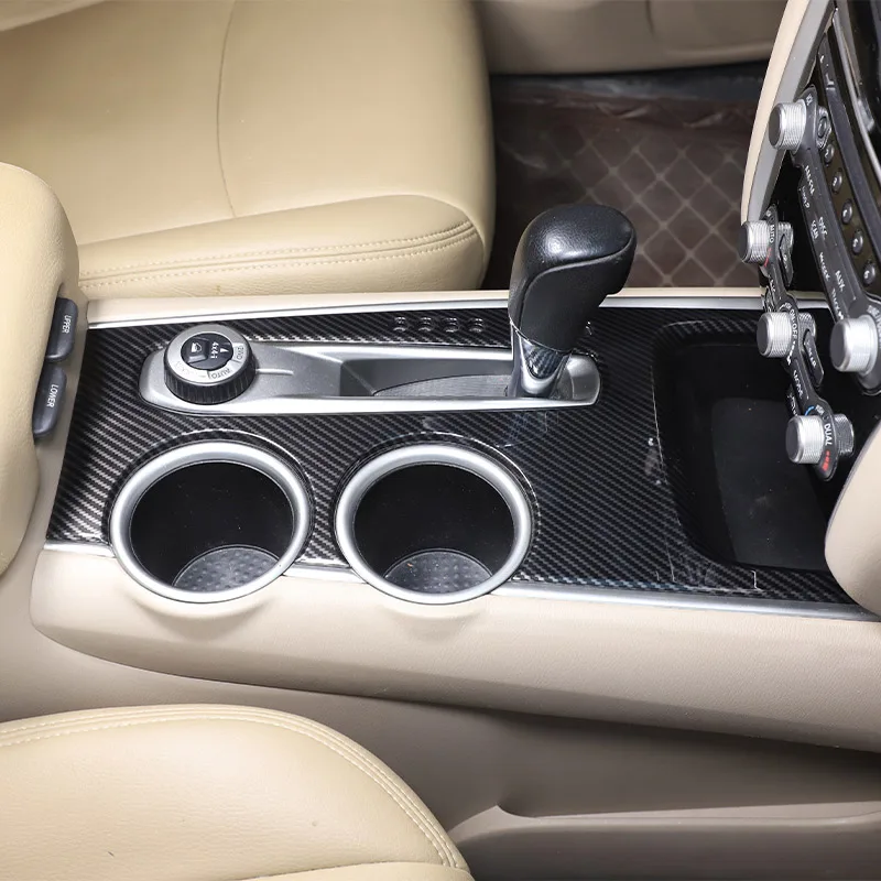 

ABS Carbon Fibre For Nissan Pathfinder 2013-2018 Car Center Control Gear Shift Panel Decorative Cover Sticker Car Accessories