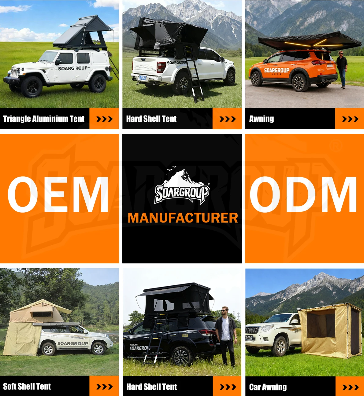 4WD Hinged Wedge Hard Shell Rooftop Tent Elevated Windproof Triangle Car Roof Tent Factory Wholesale for Camping Agent
