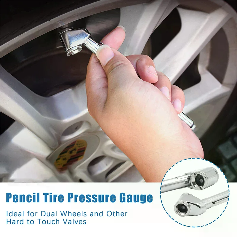 

Heavy Duty Pencil Type Tire Pressure Gauge Auto Truck Motorcycle Bike Tester Pen 10-120 PSI Air Measurement Tools Emergency Use