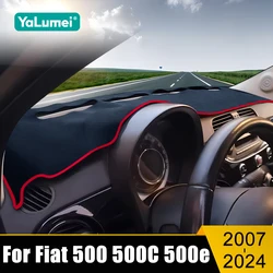For Fiat 500 500C 500e 2007-2020 2021 2022 2023 2024 Abarth 595 2012-2024 Car Dashboard Sunshade Cover Mat Avoid Light Carpet