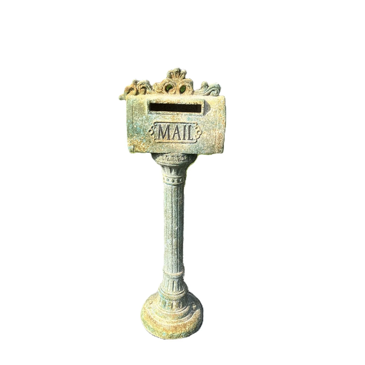 Retro and old magnesium oxide floor-to-ceiling mailbox ornament outdoor garden home balcony courtyard homestay coffee
