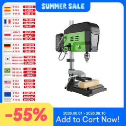 Allsome 4-Speed Cast Iron Benchtop Drill Press Drilling machine Compatible with Makita 18V battery and AC 220V Adapter