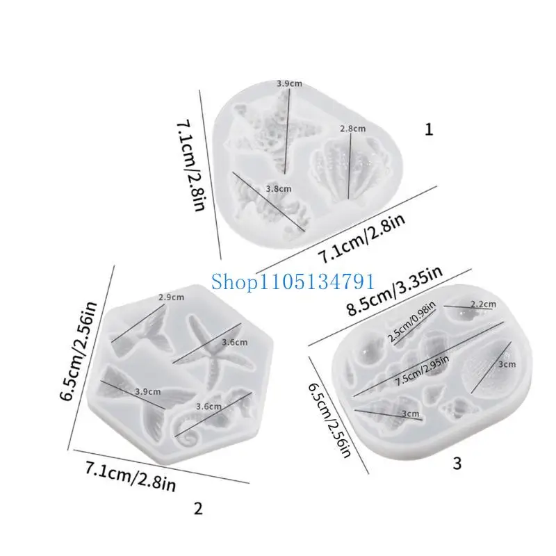 قالب سيليكون لصب الراتنج بطول 98 كجم، قالب قلادة على شكل سلسلة مفاتيح على شكل نجم البحر للهالوين