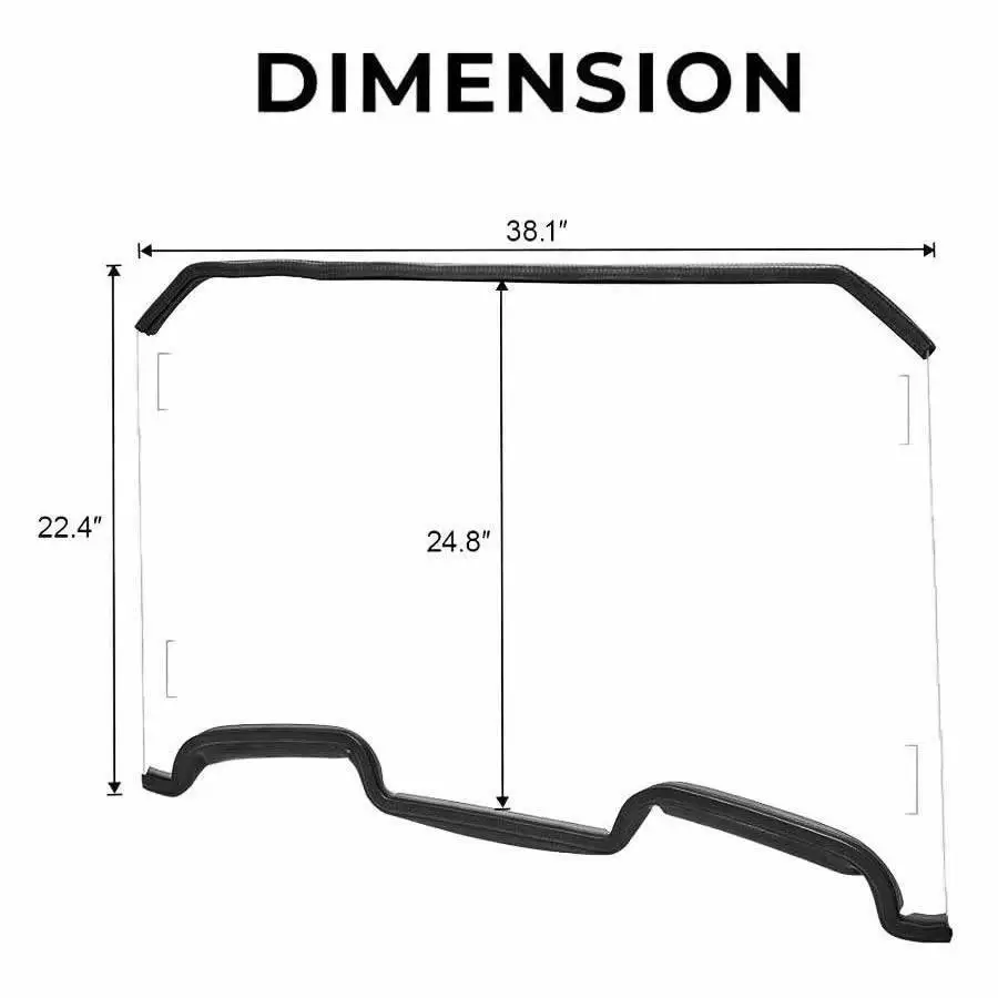 Clear Full Windshield for Polaris RZR XP 1000 / XP 4 1000 2019-2021 with Four Clamps Scratch Resistant Windscreen