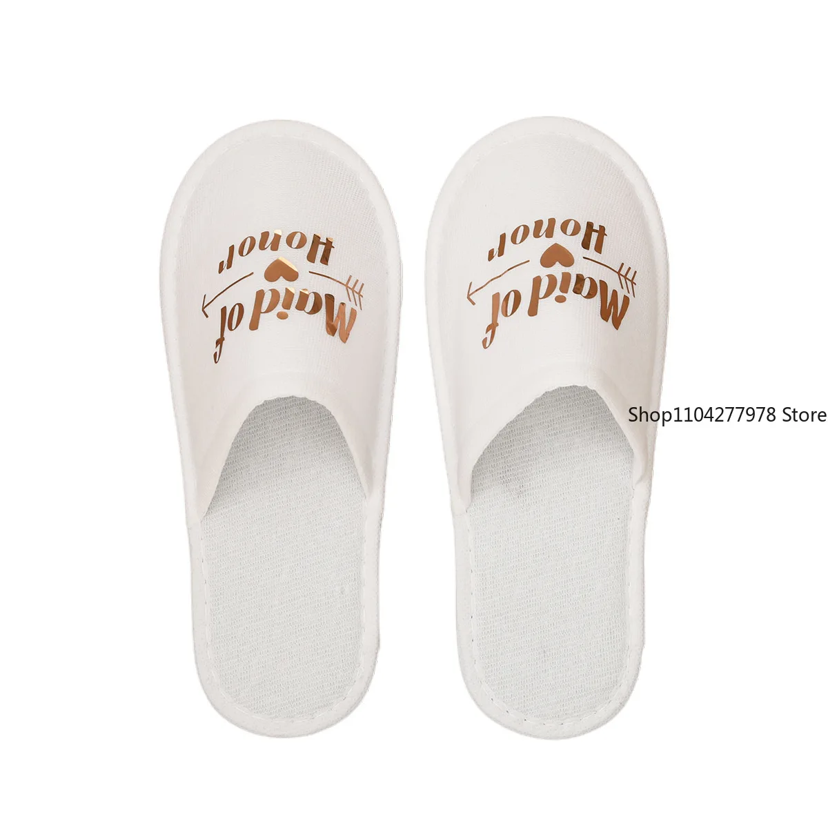 Bride Bridesmaid Slippers,Wedding Party Disposable Slippers Bridal Party Slippers Set, Lightweight Cozy Soft Sole Flats - Image 5