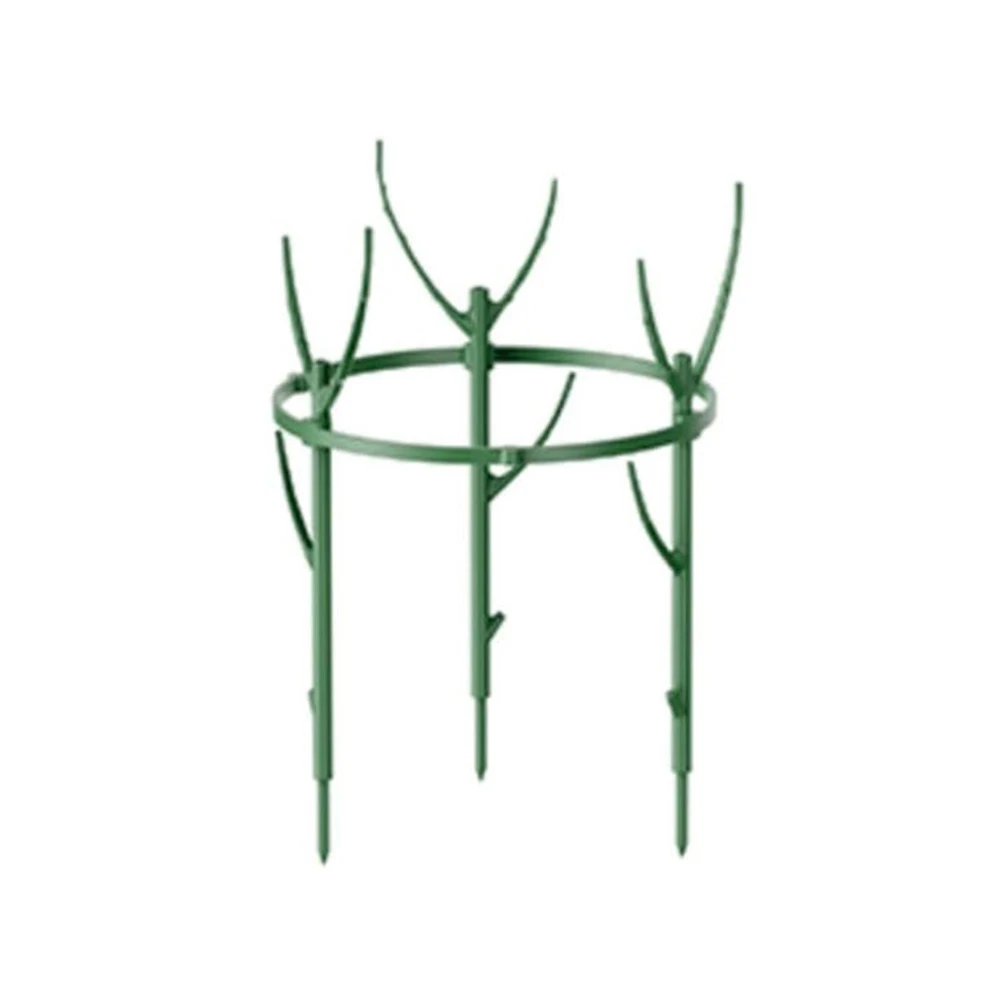 Vegetable Garden Plant Trellis Plant Support Rings Antirust Double Layer Easy To Install Green Plastics Triple Layer