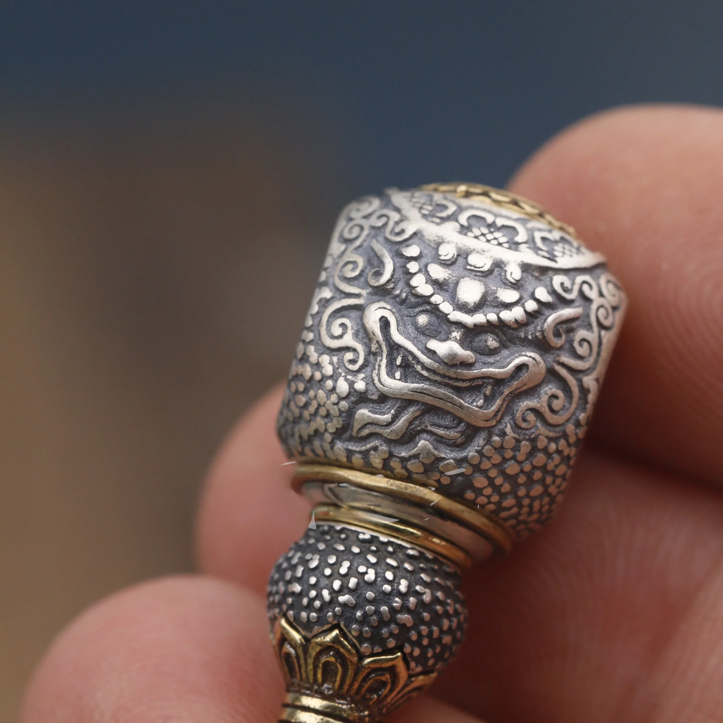 

S925 Серебряное тройное тело Сплит Звезда Луна Голова Будды Ювелирные аксессуары Алмазный модный персонализированный DIY Crts