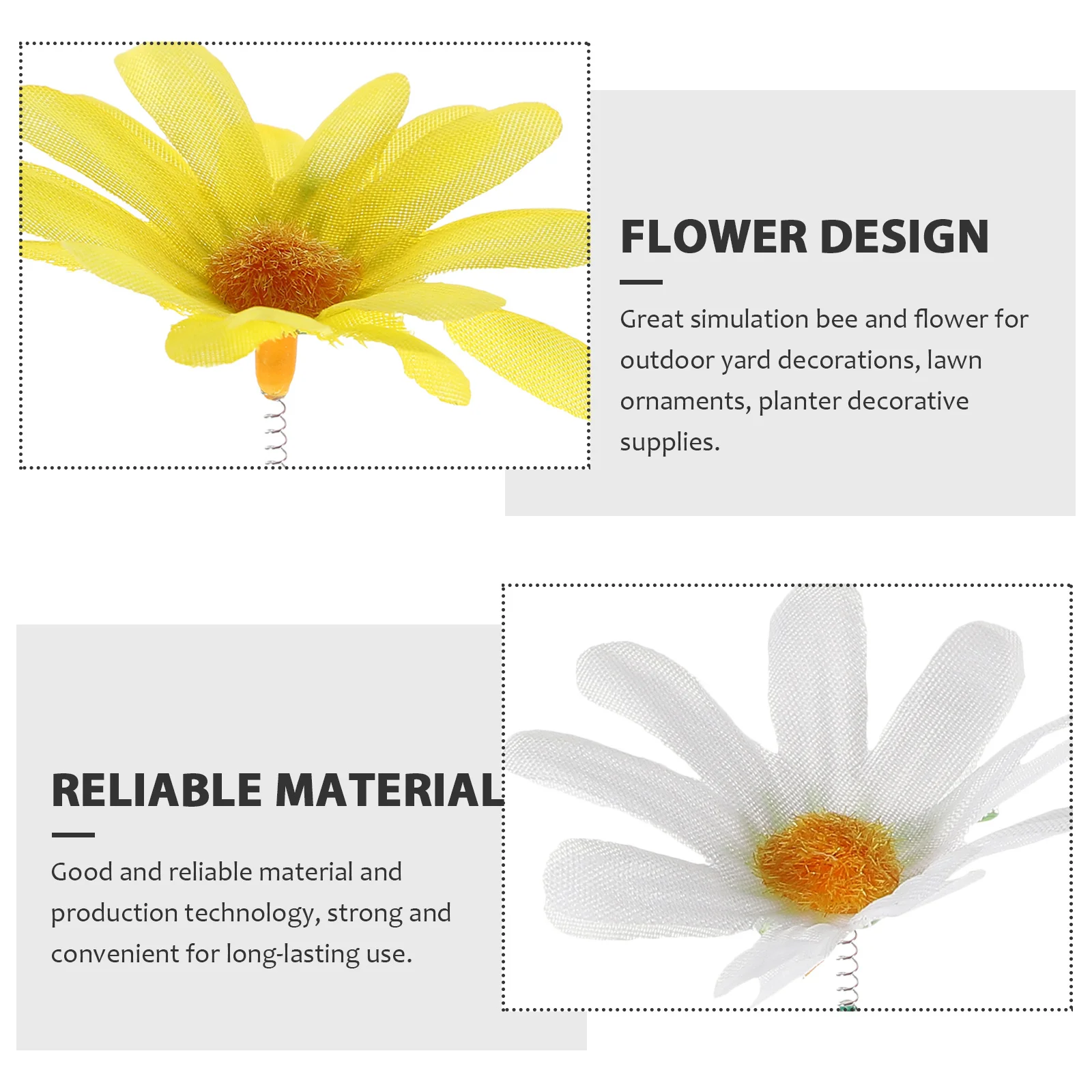 

1Set Lifelike Bee Flower Garden Stakes Decorative Outdoor Lawn Yard Artistic Garden Ornaments Supplies Flower Stakes