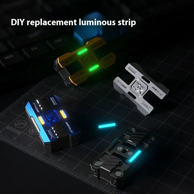 قطعة ميكانيكية مضيئة تململ سبينر لعبة لعبة لتخفيف التوتر Edc أداة تقليل الضغط المغناطيسي مفتاح حد طرف الإصبع