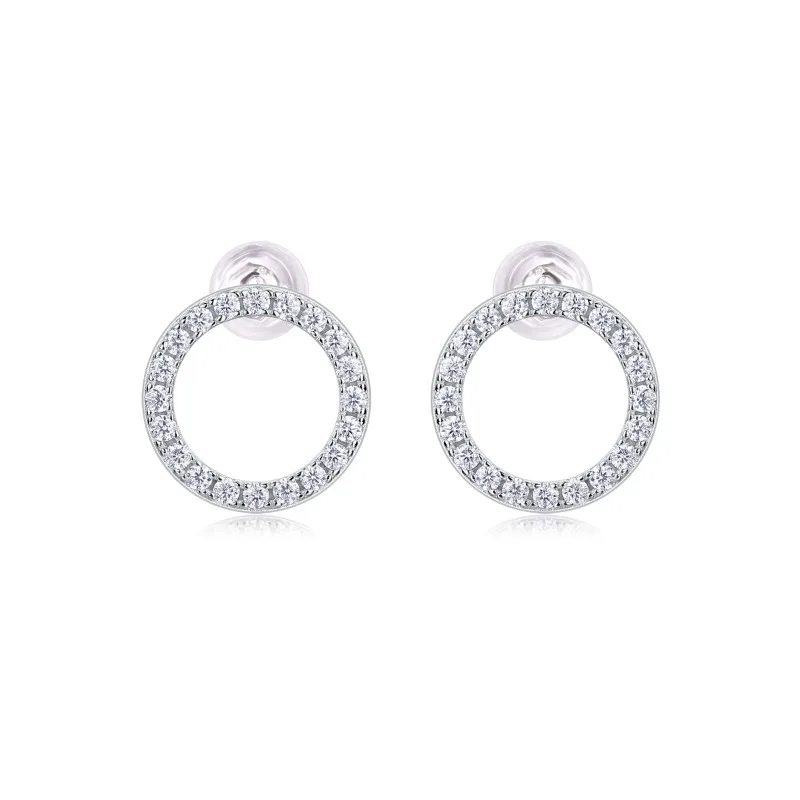 Wholesale Luxury Moissanite Stud Earrings for Women Fashionable Hypoallergenic Trendy Drop Resistant Elegant Minimalist