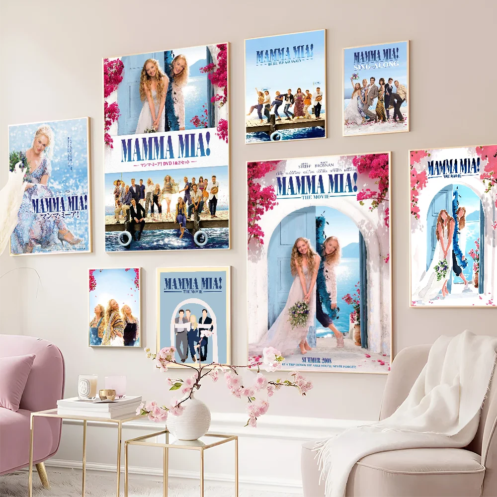 Mamma Mia! Classic TV Movie Sticky Posters Vintage Room Home Bar Cafe Decor Room Wall Decor