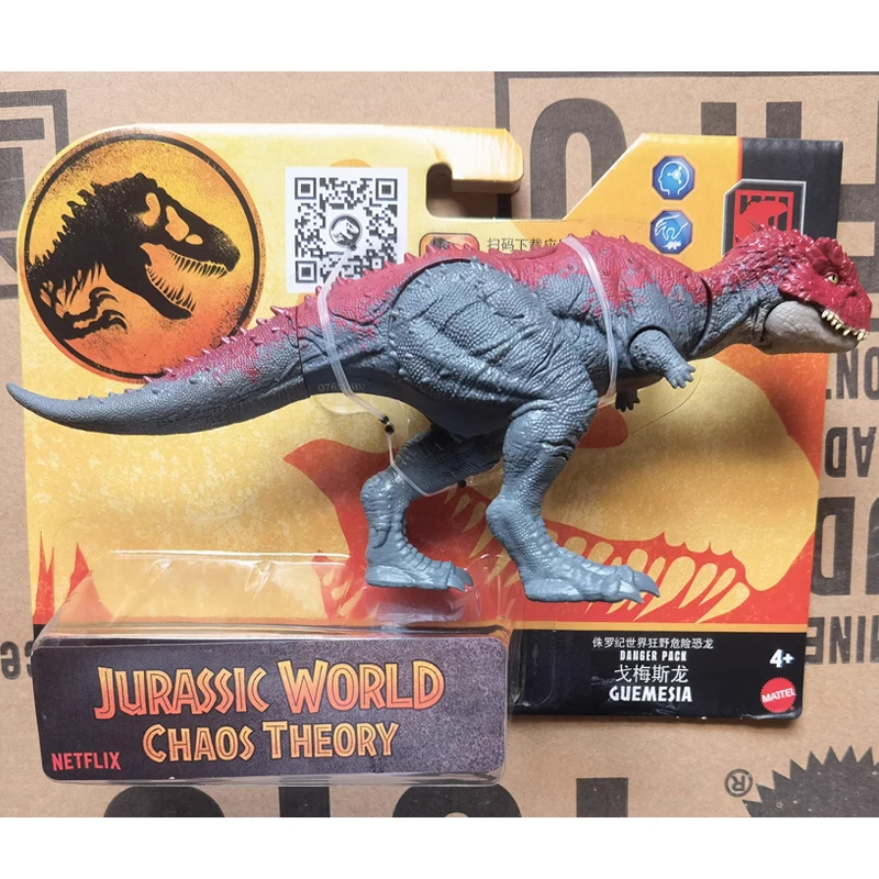 Mattel Jurassic World Chaos teoría dinosaurio figura película de acción paquete de peligro Guemesia Anime modelo niños juguetes articulaciones movilidad Dino