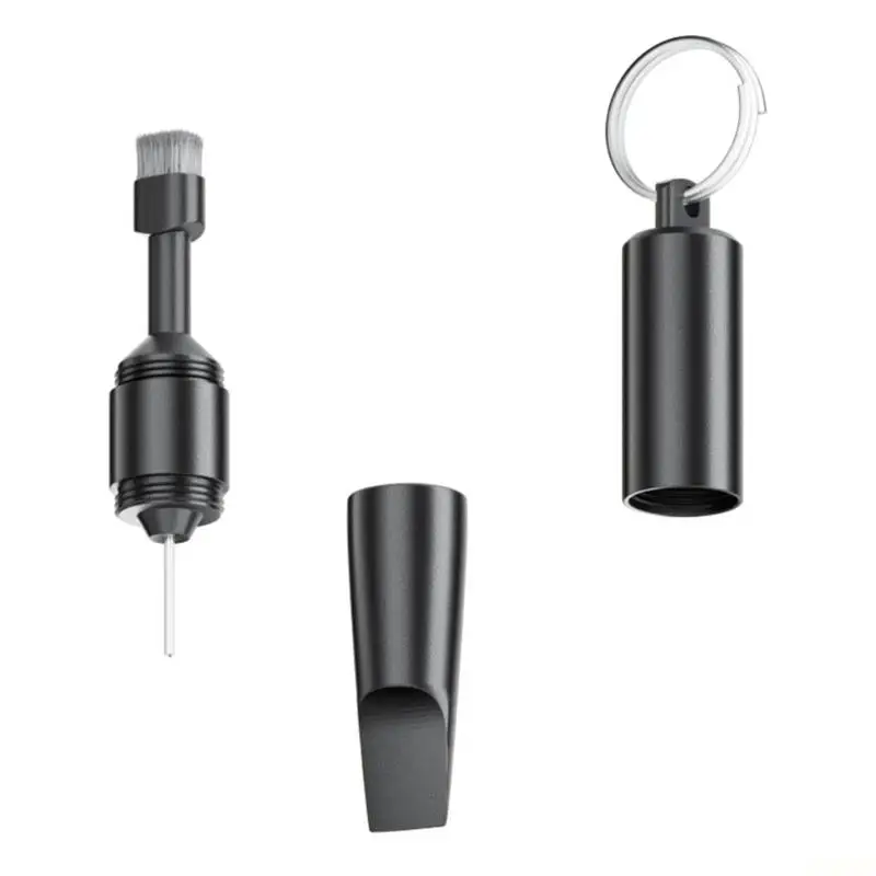 B03F Durability Gadget Multitool with Package Cutter Device Cleaner Brush Phone Ejector Pin for Various Uses Multifunctional