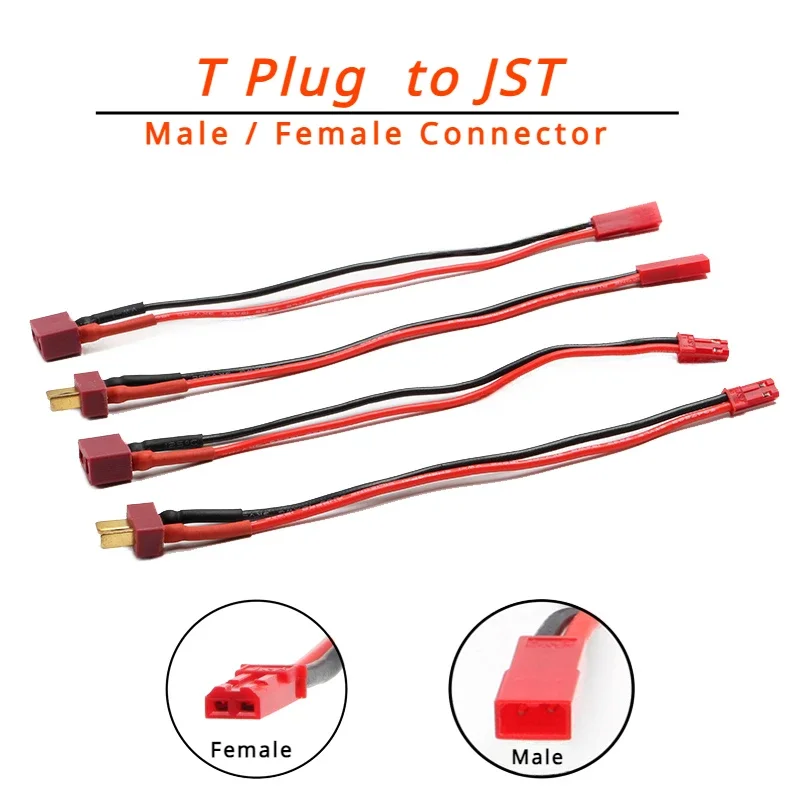 

1/5/10Pcs/lot T Plug Male / Female to JST Connector Charging Adapter Cable Converter Lead for RC Hobby Battery FPV RC Models