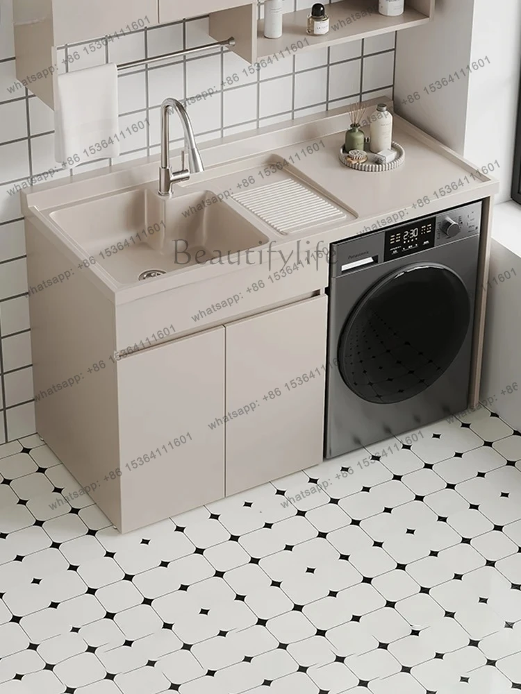 Drum Washing Machine Significant Other Cabinet Integrated Balcony Cabinet Combination Laundry Sink Washbasin