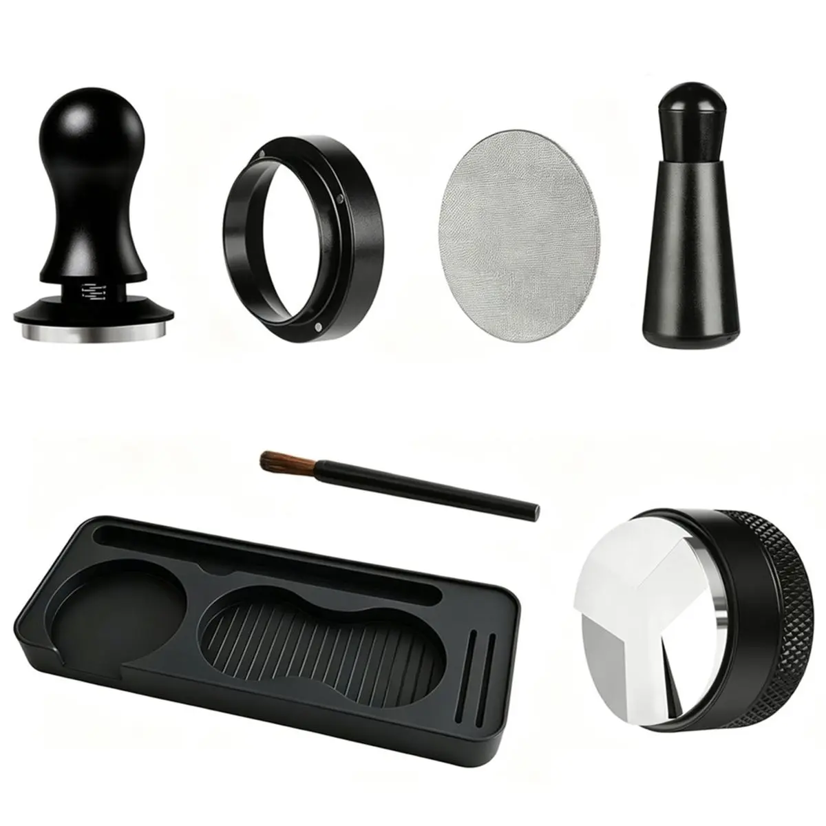 set-di-7-accessori-per-espresso-l66a-con-pressino-a-molla-base-ondulata-e-strumento-in-silicone-adatto-per-51-mm