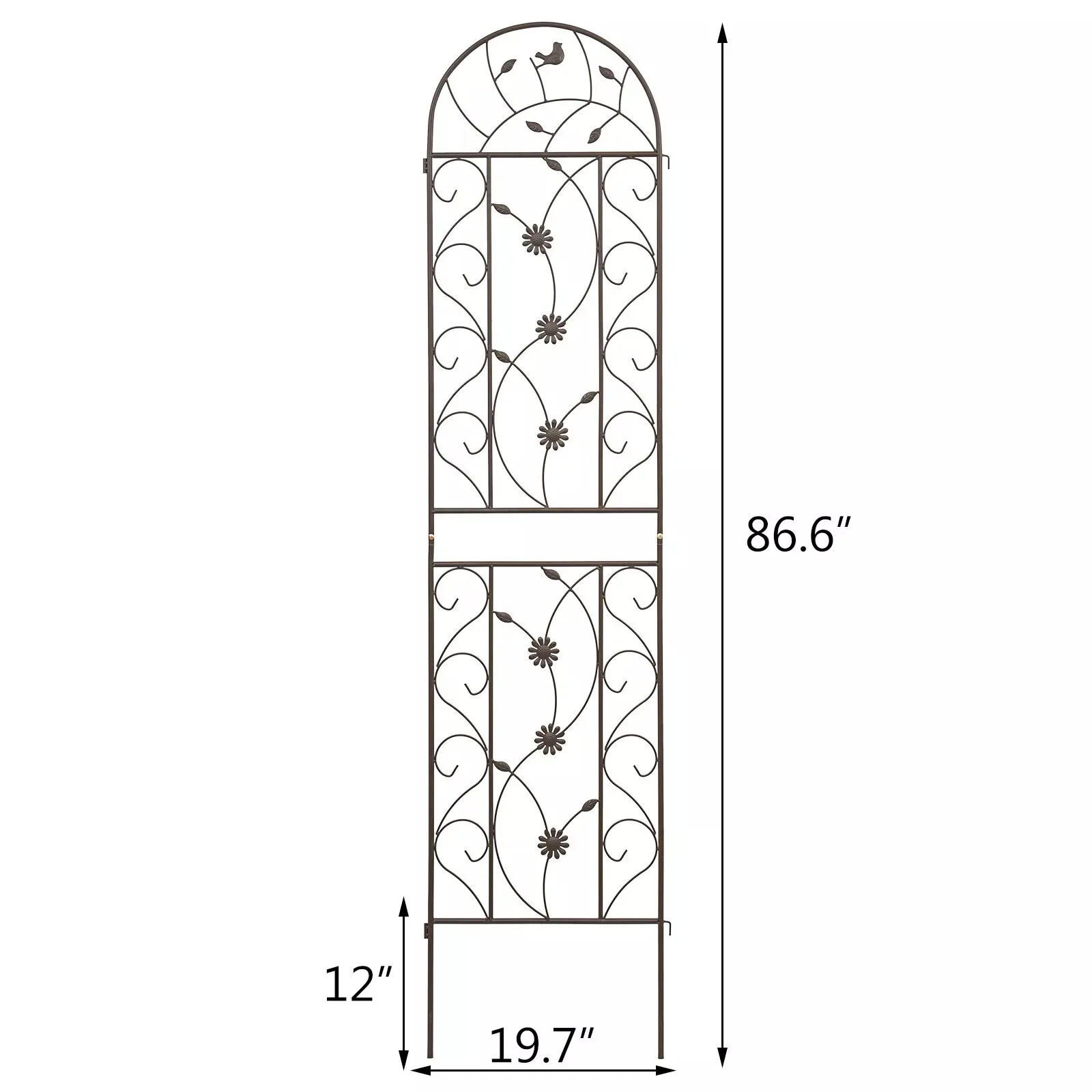 2/4 Pack Garden Trellis for Climbing Plants Metal Fence 87\'\'x20\'\' Panel Yard Corner Garden Decorations Outdoor Garden Fence