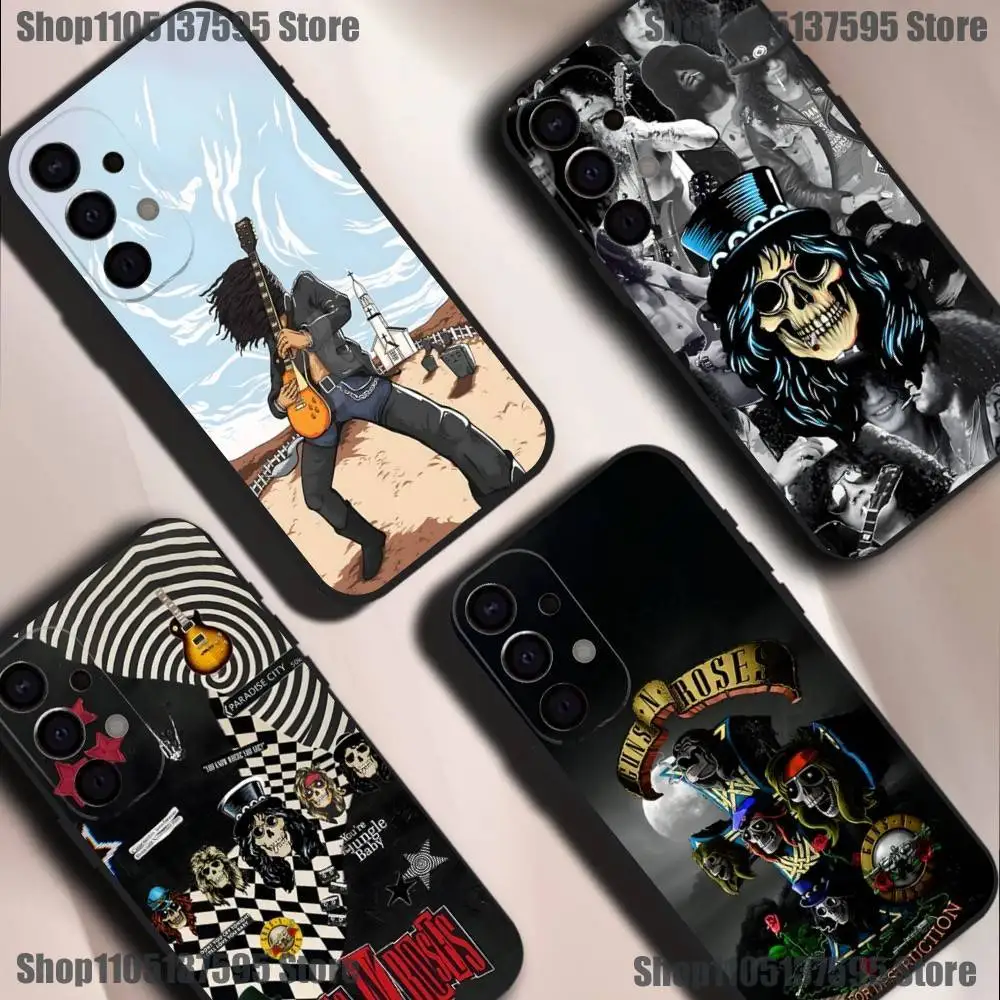 

Cool Band G-Guns N Roses Phone Case For Samsung S25,S24,S21,S22,S23,S30,Ultra,S20,Plus,Fe,Lite,5G Black Cover