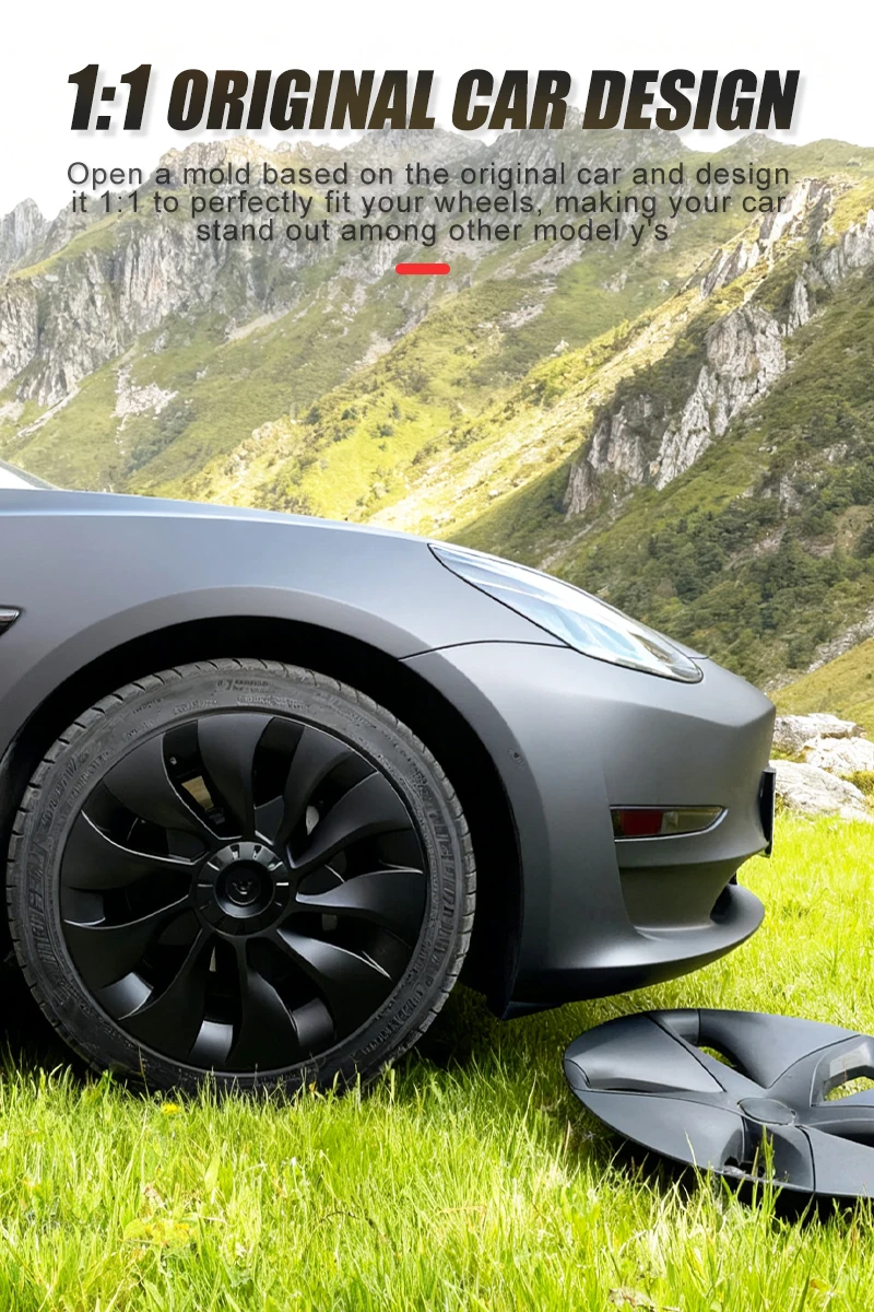 4 Stück 18 Zoll Radabdeckung für Tesla Model 3 Performance Ersatz-Nabenkappe Automobil Vollfelgenabdeckung Zubehör 2018–2023 – Detail 15