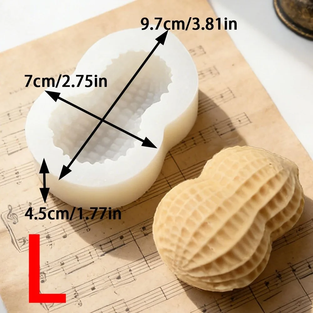 3D Multi Size Peanut Candle Silicone Mold Gourd Plant Resin Plaster Craft Making Tool DIY Birthday Party Decor Lucky Favor Gift