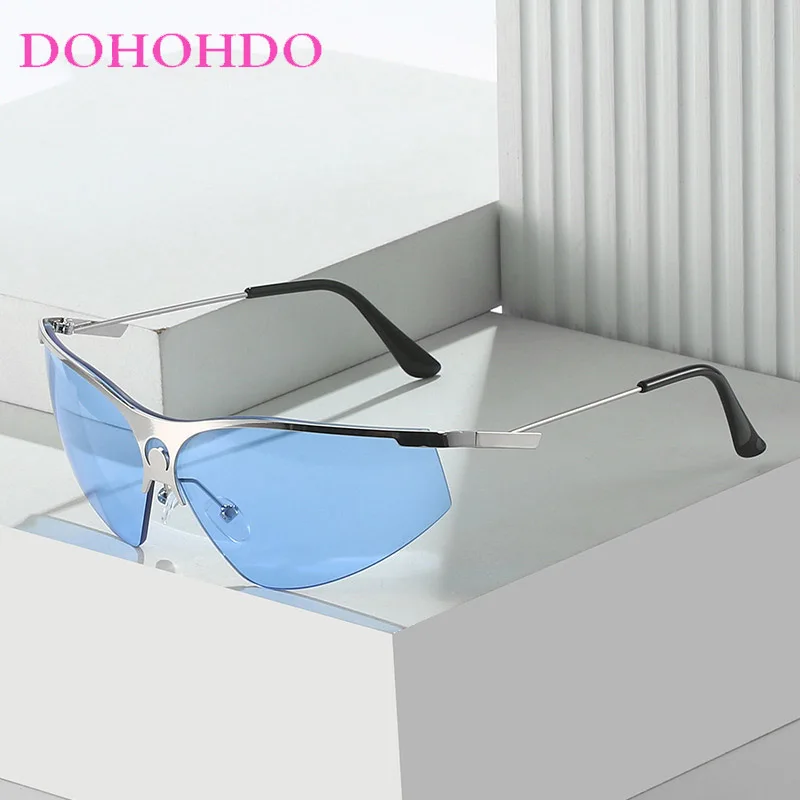 

Fashion Women's Sunglasses Luxury Brand Design Vintage Trendy Punk Girl Sunglasses One Piece Goggles Unisex Lentes De Sol UV400