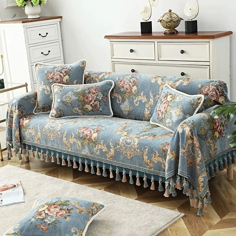 Throw Blanket Cotton Sofa Cover With Tassel Dust Anti-cat Scratch Protection Cover Sofa Blanket Full Four Season Throw Blanket