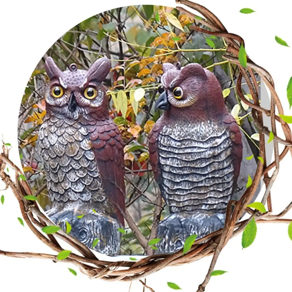 New Plastic Owl Decoy Large Size Garden Decoration Pest Control Realistic Scare Birds Away Birds Away Outdoor Patio