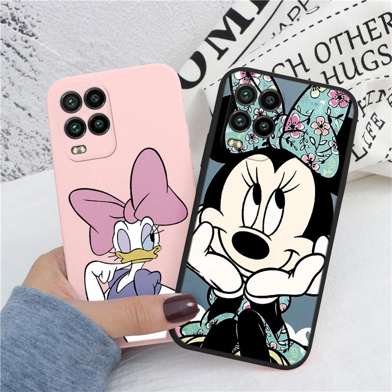 For Xiaomi Mi 10 Lite 5G Phone Case Pink Mickey Mouse Minnie Cover Soft TPU Fundas For Xiaomi Mi 10 Lite Bags Donald Duck Coque