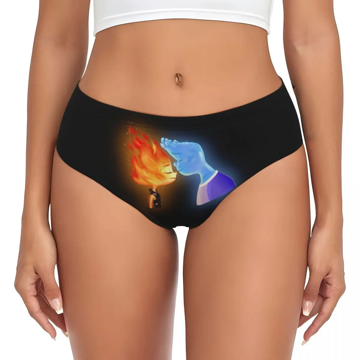 Custom Elemental Animations Briefs Underwear Womens Comfortable Stretch Panties