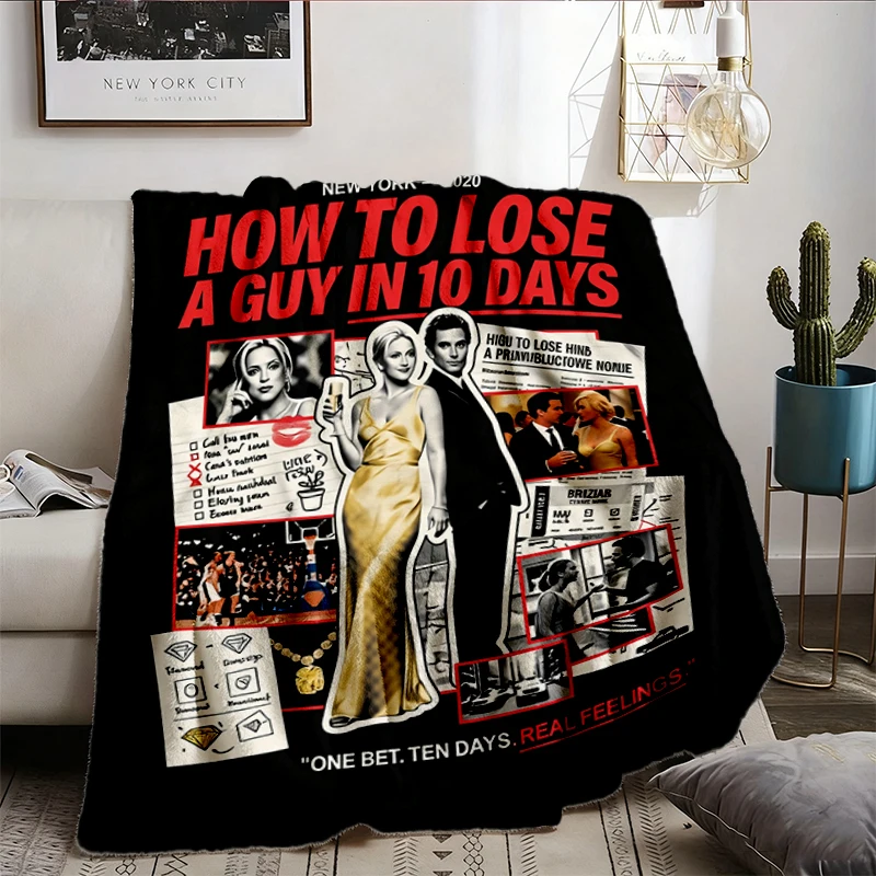 How to Lose a Guy in 10 Days Movie Warm Blanket, Vintage 2003 Rom Com Soft Blanket