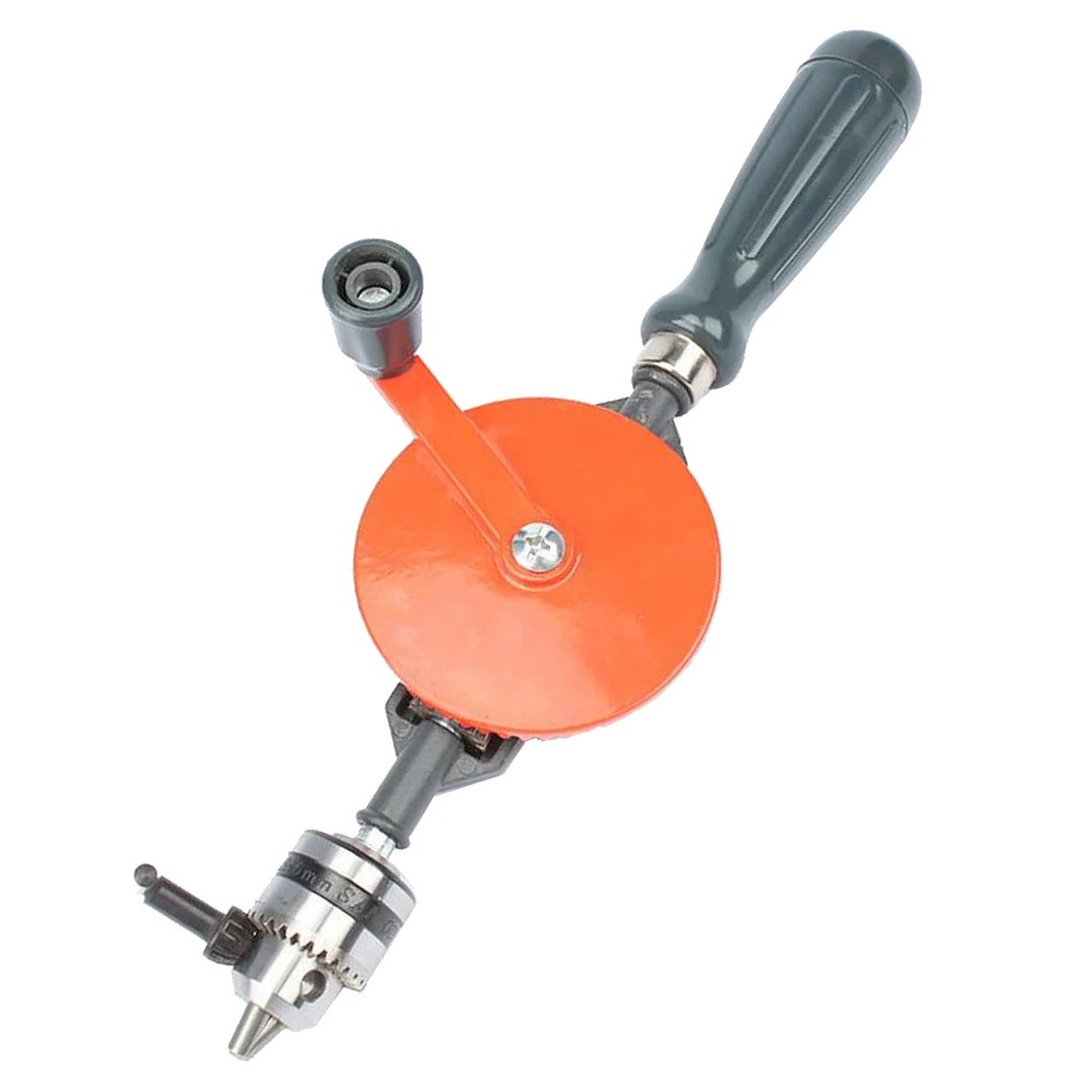 Trapano a mano Trapano manuale veloce da 1/4 di pollice con manico antiscivolo a 3 mandrini a ganascia