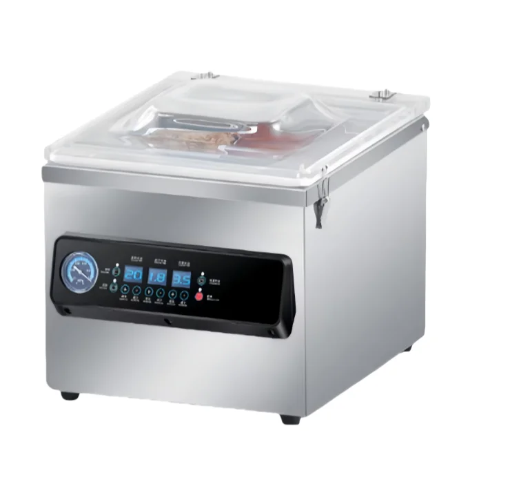 

Desktop Commercial Electric Semi-Automatic 220V Vacuum Packaging Machine for Food Freshness Dry and Wet Sealing Small Size