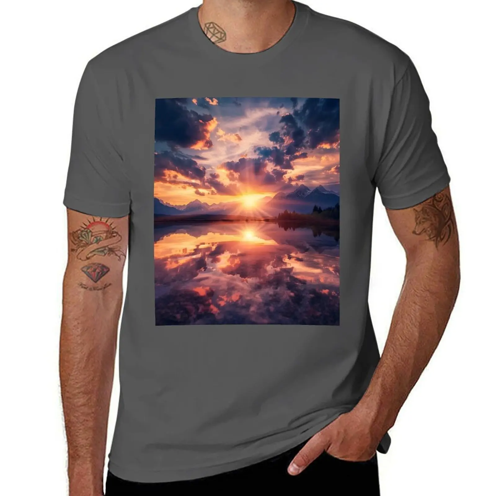

Sunrise Symphony T-Shirt Soft Touch Basic Cotton T-Shirt