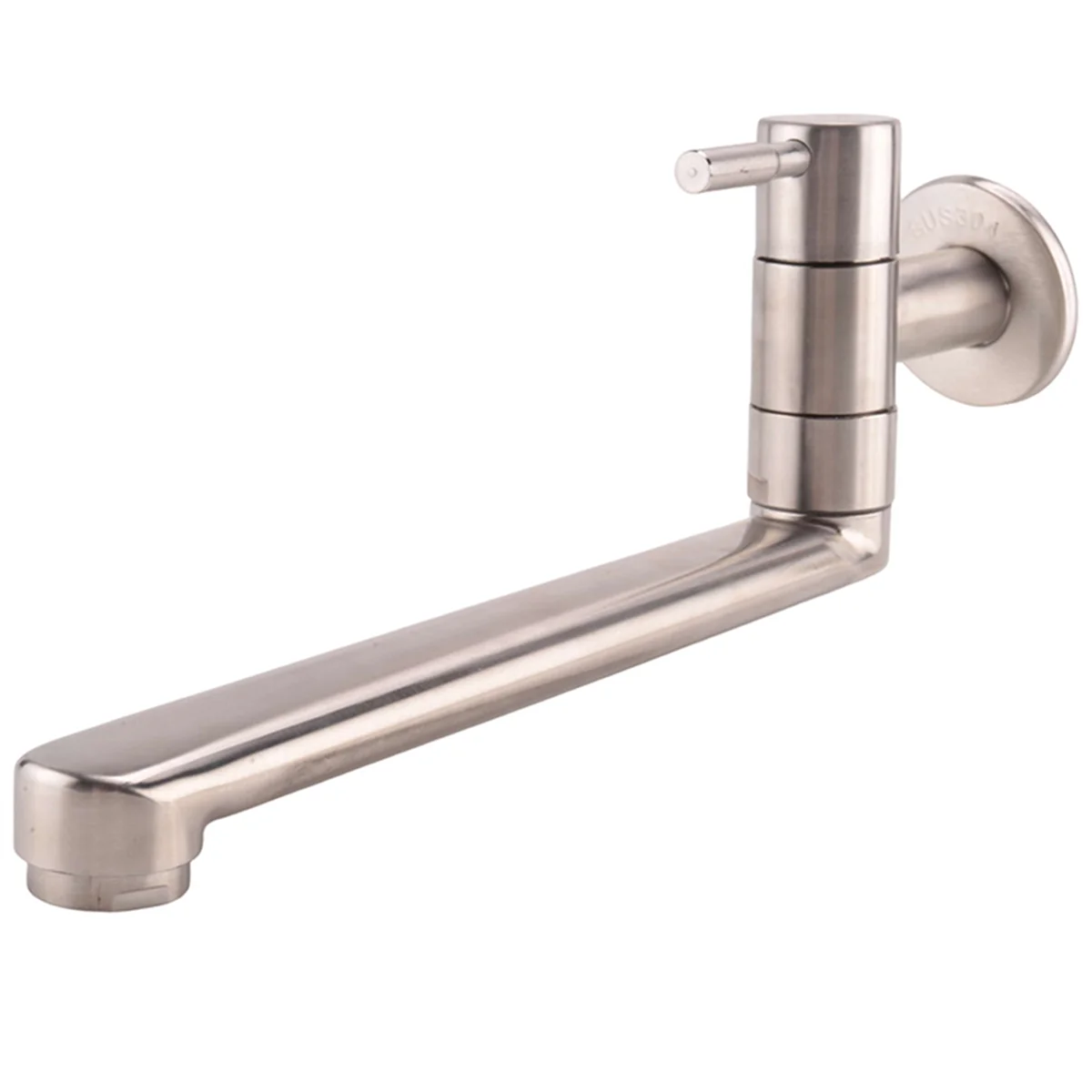 Grifo de cocina con rotación de 180 grados, fregona para fregadero, grifo para piscina, grifos de agua fría individuales alargados de acero inoxidable montados en la pared, raras