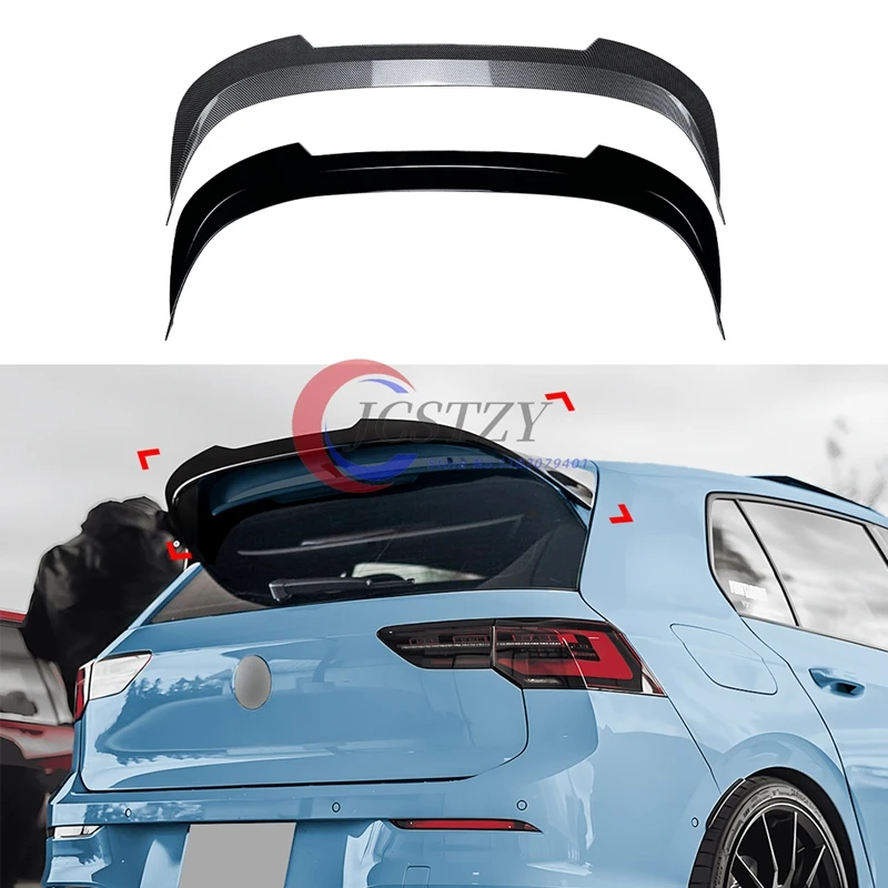 

Maxton Style Car Rear Roof Spoiler Wing Cap For VW Golf MK8 R Golf 8 GTI 2020 2021 2022 2023 2024 Bodykits Tuning ABS Black