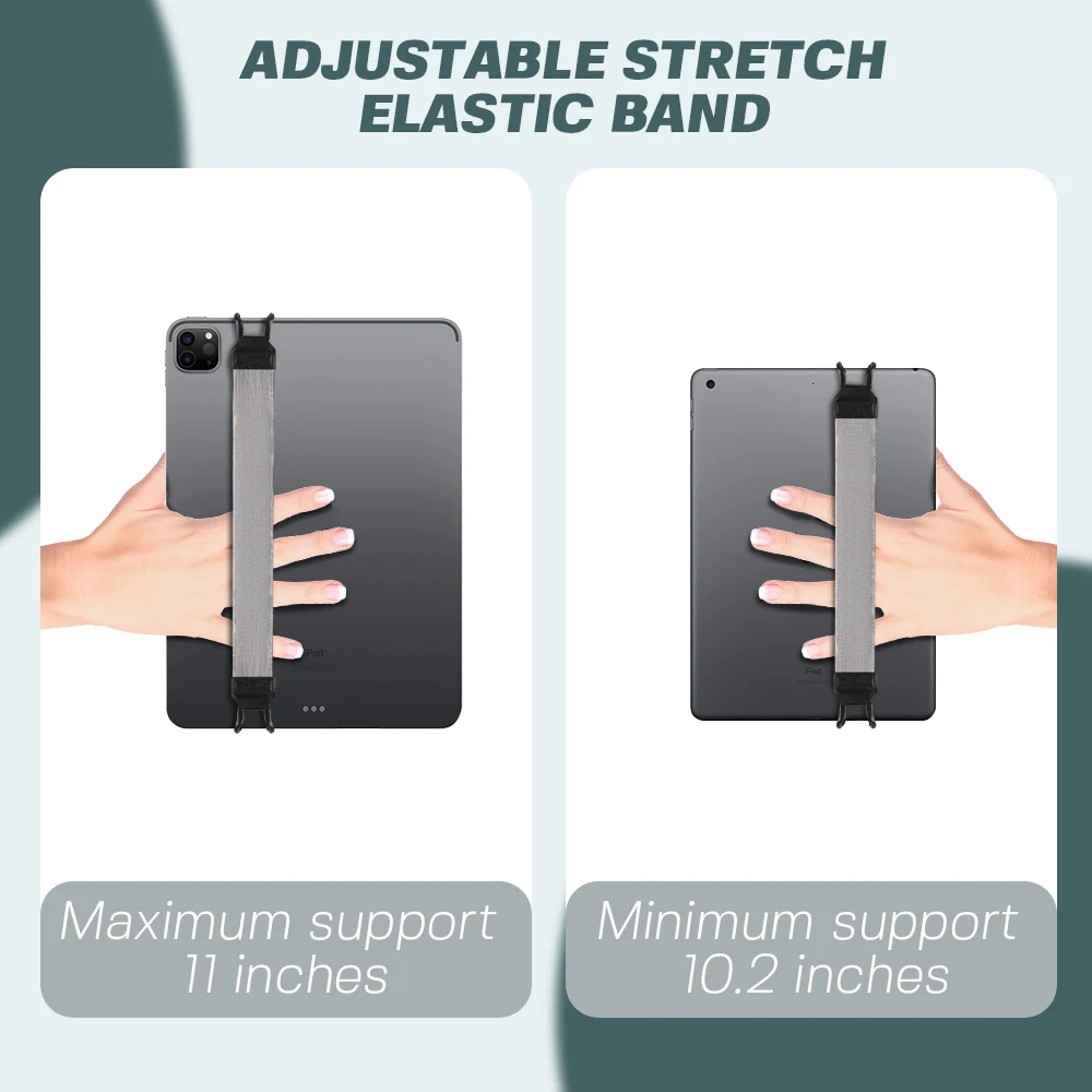 Tablet Stand Holder for iPad 9.7 10.5 inch Generic Hand Strap Leather Handle Grip Security Hand-Strap for iPad/Xiaomi/Samsung