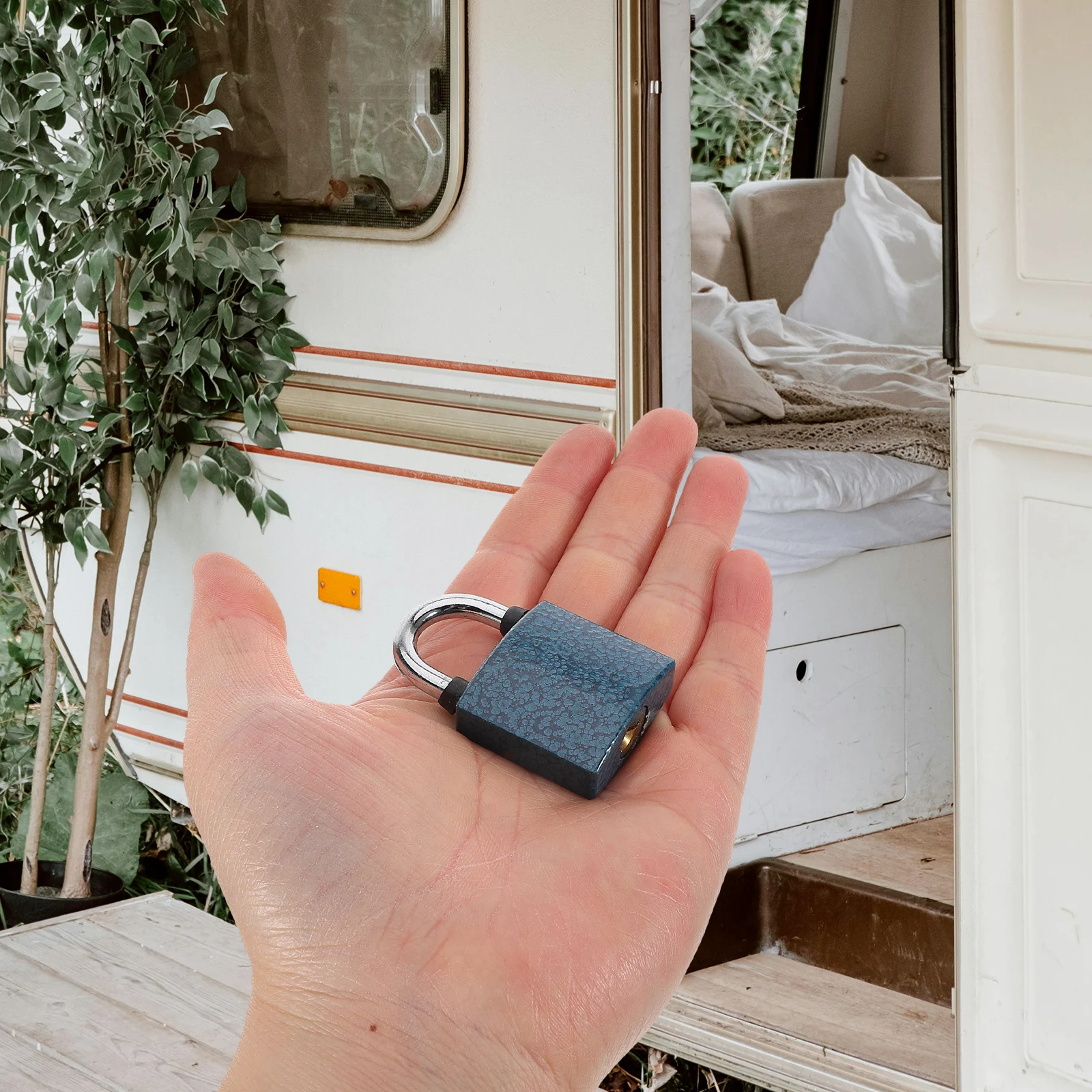 

Heavy Duty Bathroom Door Lock Durable Copper Core Fade Resistant Waterproof Padlock For Rv Storage Sheds Gates Toolboxes