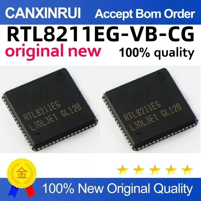 Original new RTL8211EG-VB-CG QFN-64 Realtek off-the-shelf Ethernet controller chip