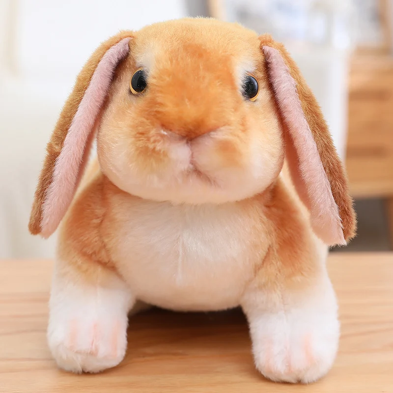 New Lifelike Rabbit Plush Toys Real Life Cute Stuffed Animal  Bunny Soft Doll  Birthday Gift Kids Toy