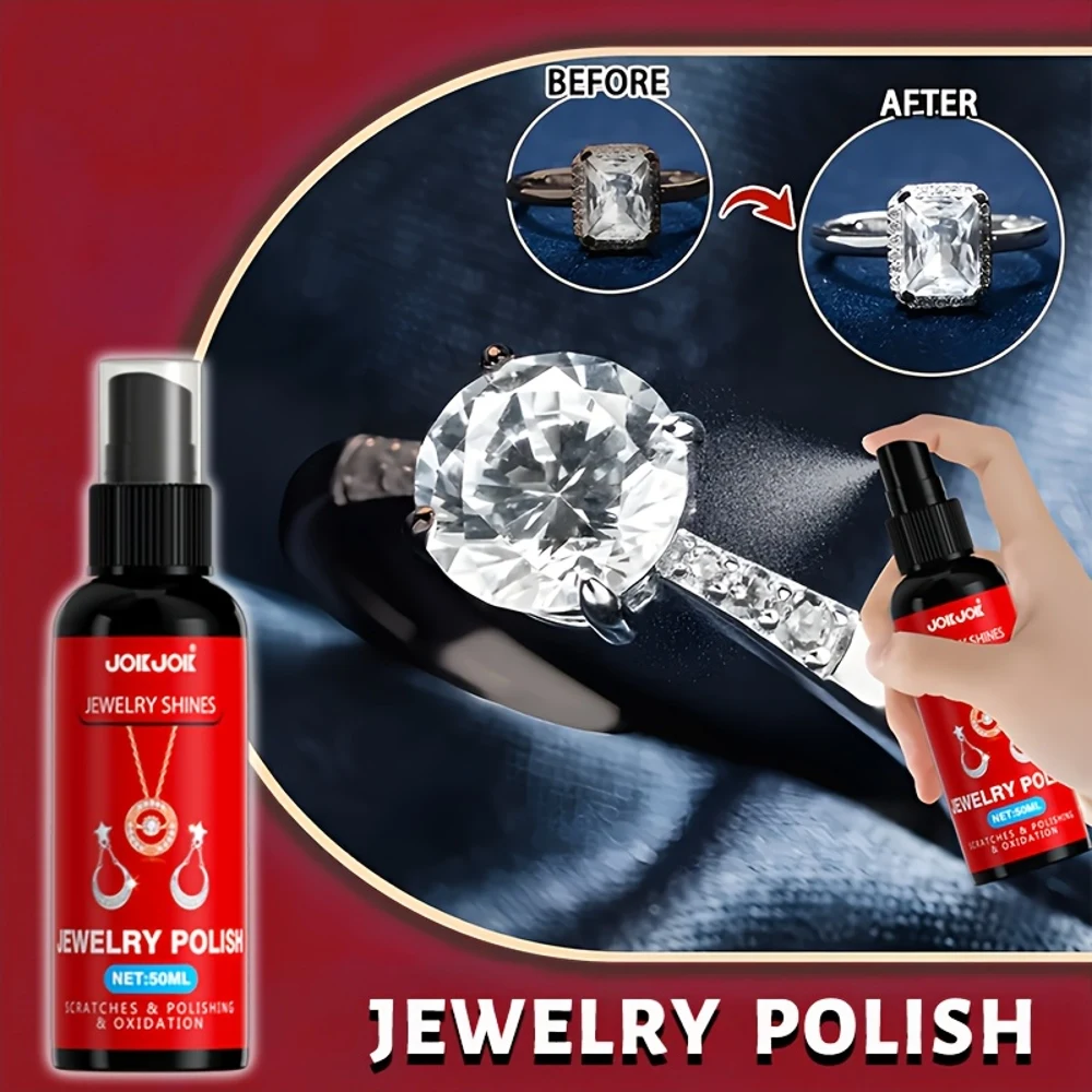 JOKJOK Premium Jewelry Polish Spray - Quickly Restores Shine to Silvery Bracelets, Golden Necklaces, Diamond Rings & Earrings -