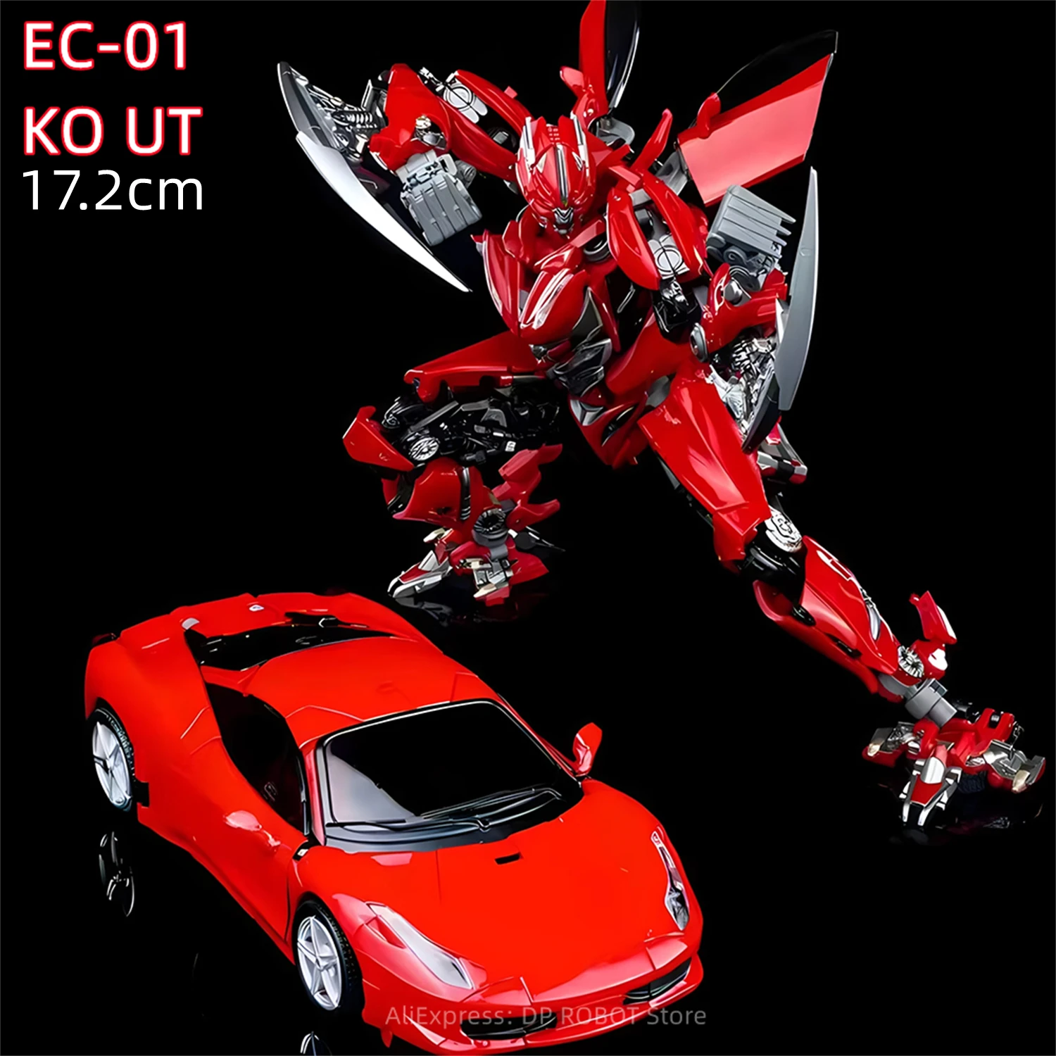 EC01のアクションフィギュアをロボットのといを