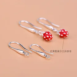 S925 sterling silver semi-finished earhook accessories Handmade DIY material earring for women