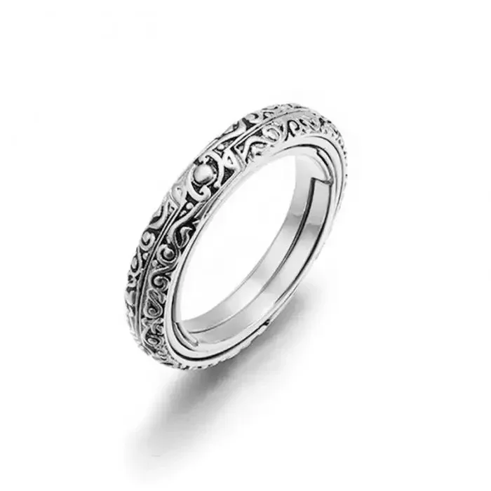 EDC Vintage Astronomical Ball Rings for Women Men Creative Complex Rotating Cosmic Finger Ring Jewelry Outdoor Self Defense Tool