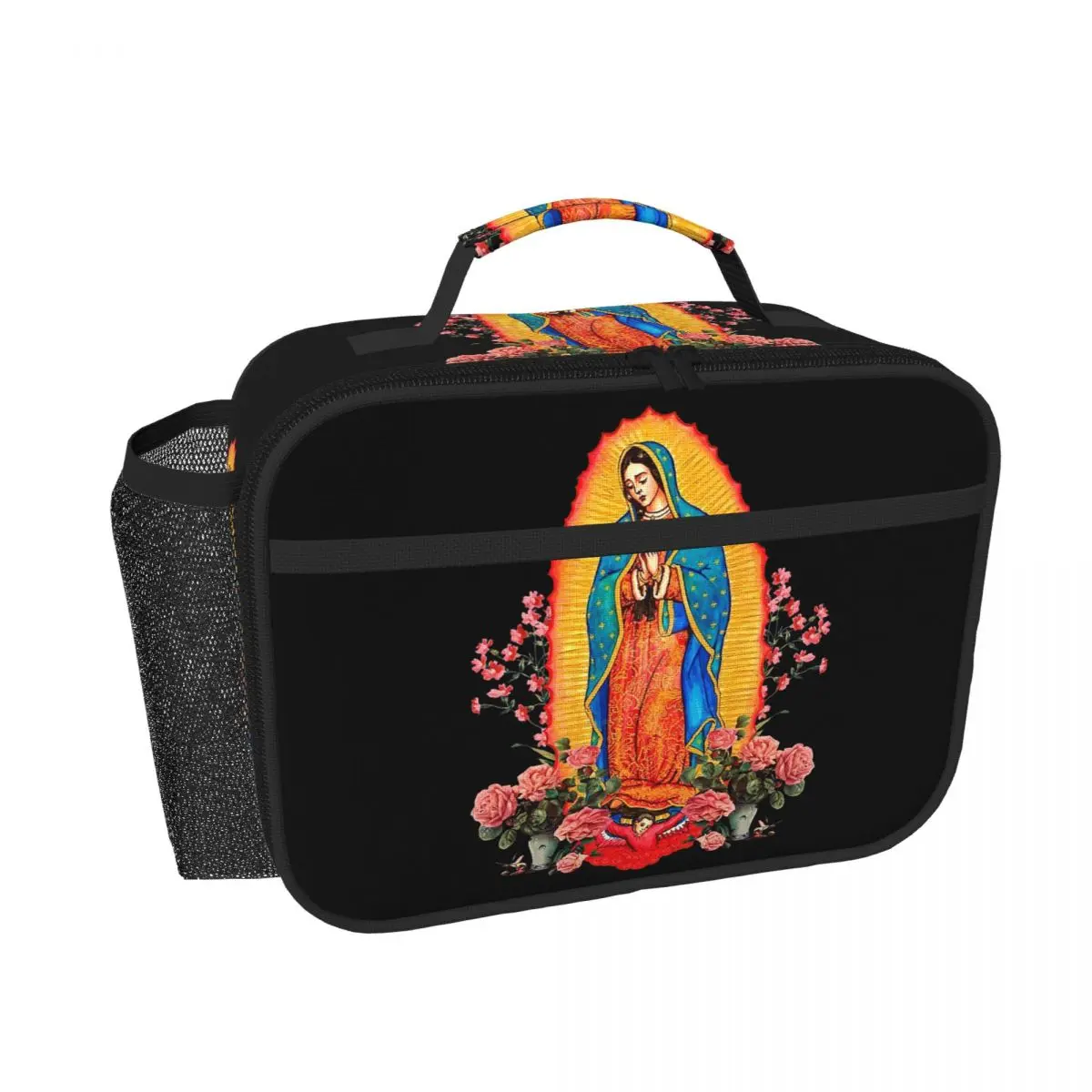 

Virgin Of Guadalupe Insulated Lunch Bag for Women Kids Portable Food Boxes Thermal Lunch Box Tote